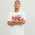 T-shirt bianca con logo sul petto da uomo Jack & Jones, Abbigliamento Uomo, SKU c822000206, Immagine 0